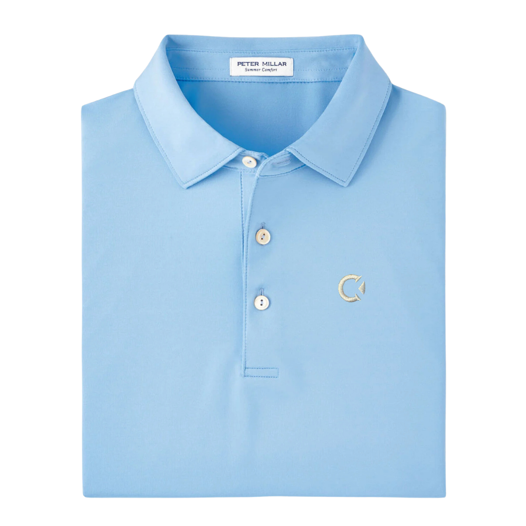 Peter Millar Cottage Blue Performance Jersey Polo