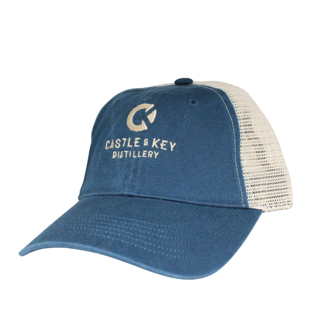 Castle & Key Mesh Back Hat - Rainstorm Blue