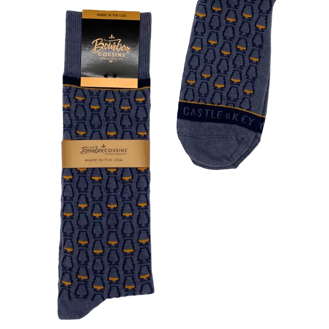 Bourbon Cousins Whiskey Glass Socks