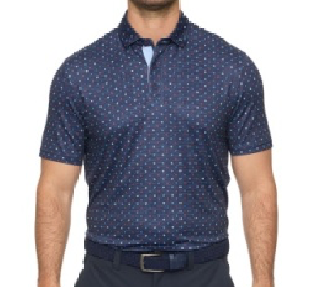 Buxton Star Print Performance Polo