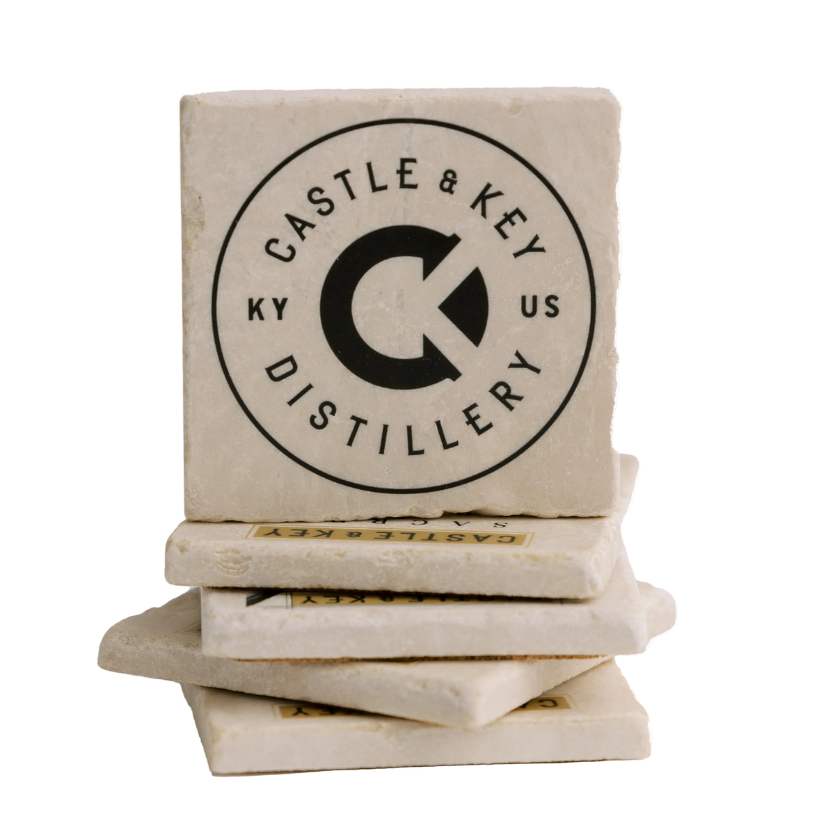 Castle & Key Logo Ceramic Coaster