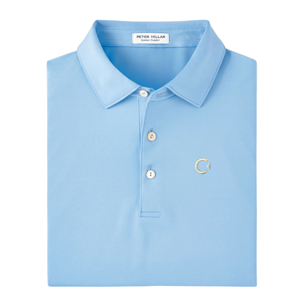 Peter Millar Cottage Blue Performance Jersey Polo