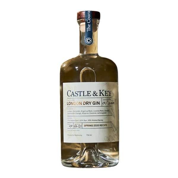 Bottle of Castle & Key London Dry Gin Spring 2020 seasonal