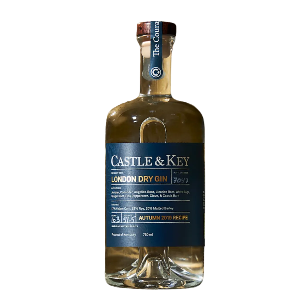 Bottle of Castle & Key London Dry Gin Autumn 2019