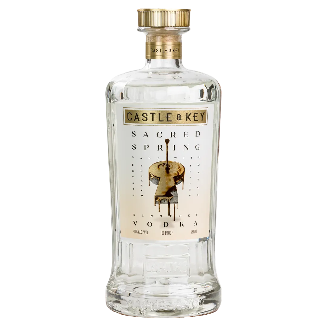 Castle & Key Sacred Spring Vodka bottle 