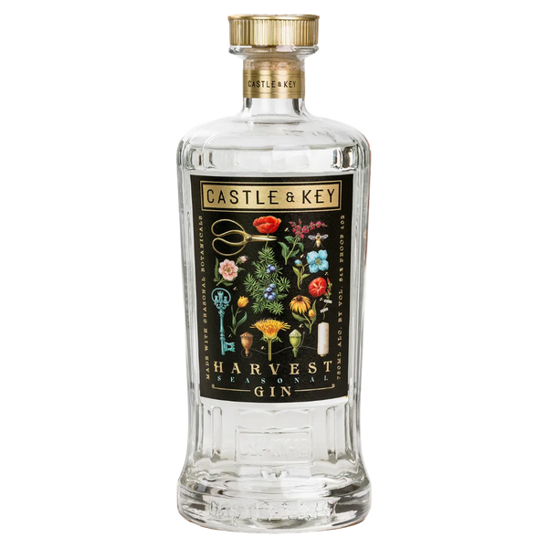 Bottle of Castle & Key Harvest seasonal Gin 