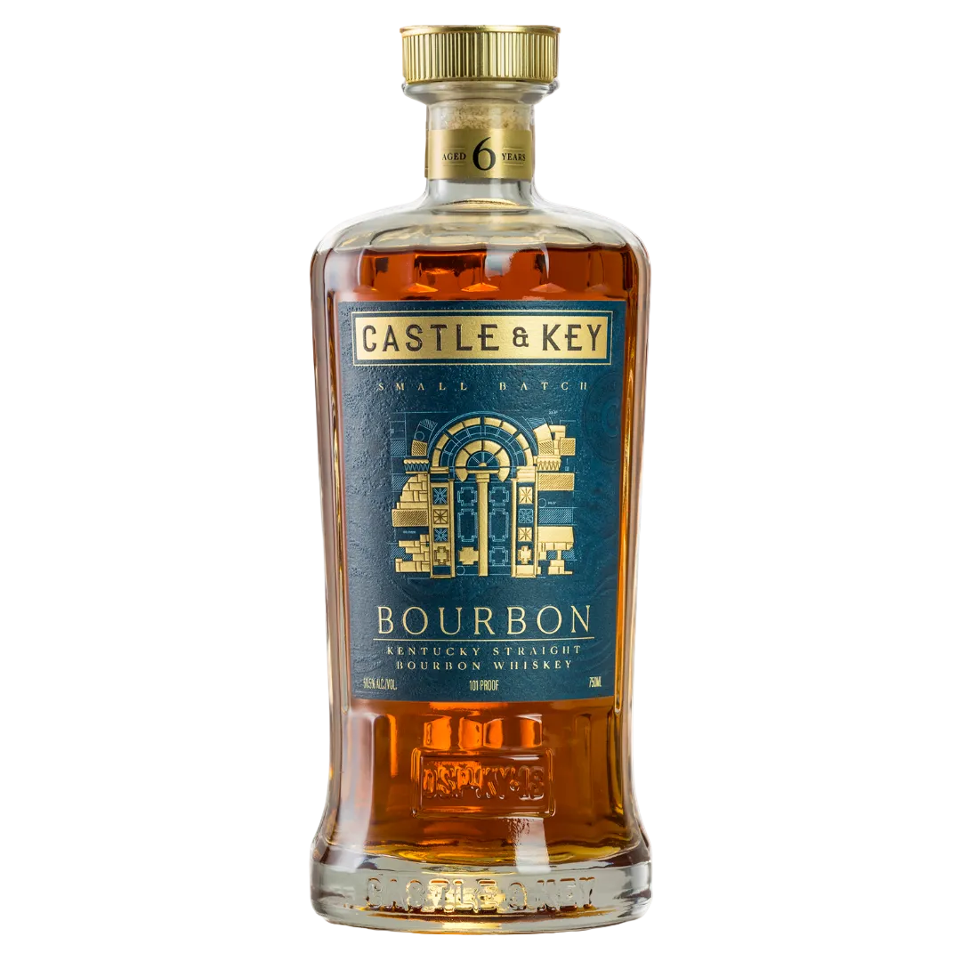 Bottle of Castle & Key Bourbon Whiskey 