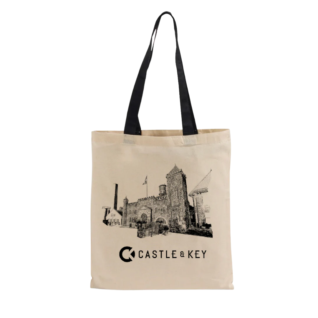 Castle Print Canvas Tote