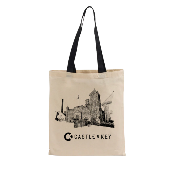 Castle Print Canvas Tote