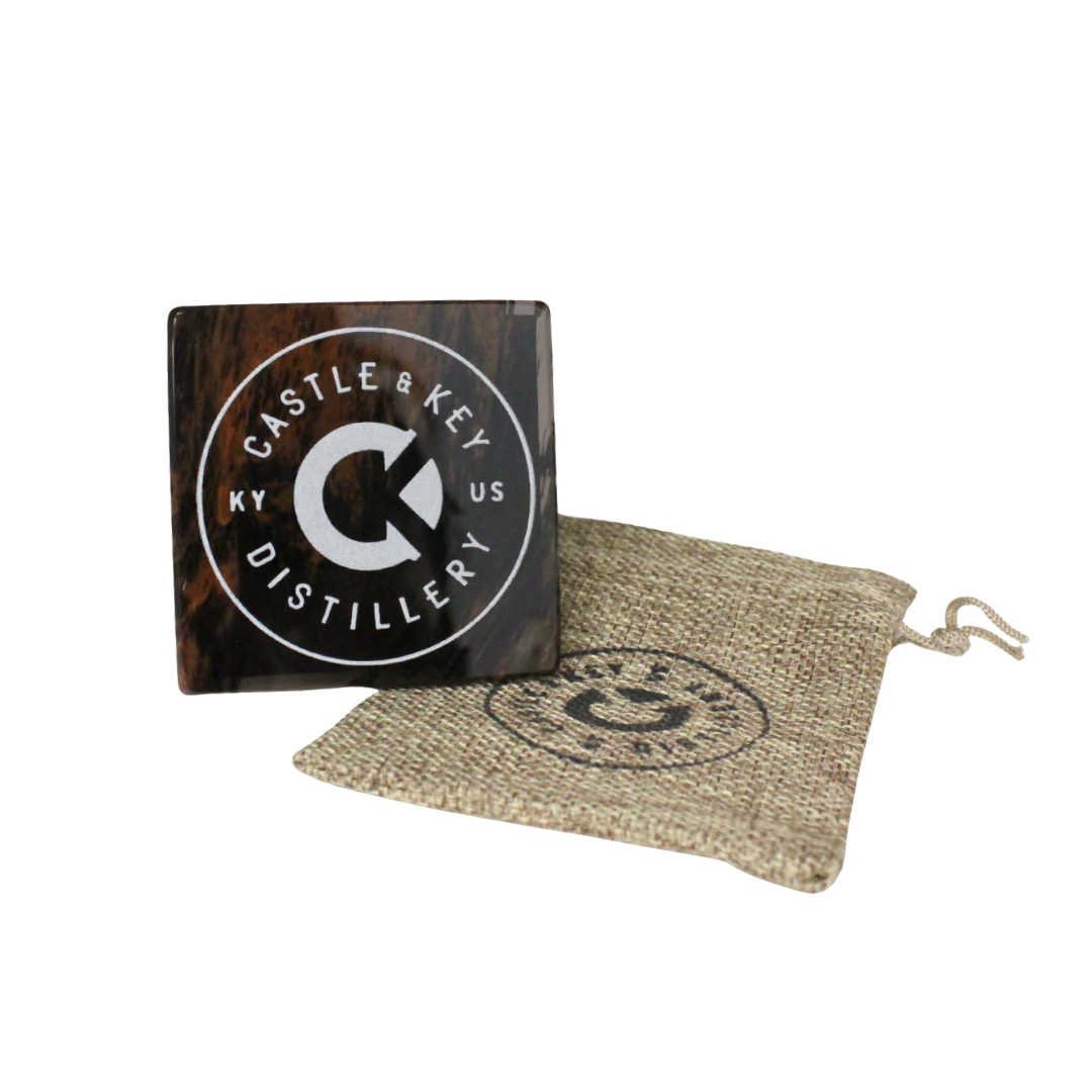 Castle & Key Obsidian Logo Magnet