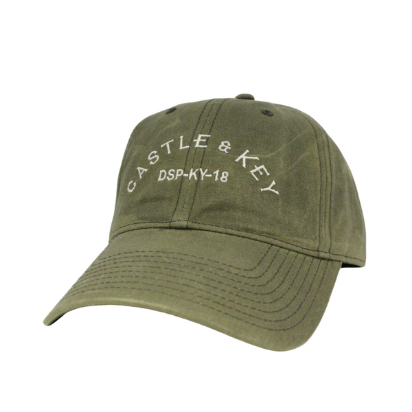 Castle & Key Arch Logo Waxed Canvas Hat - Olive