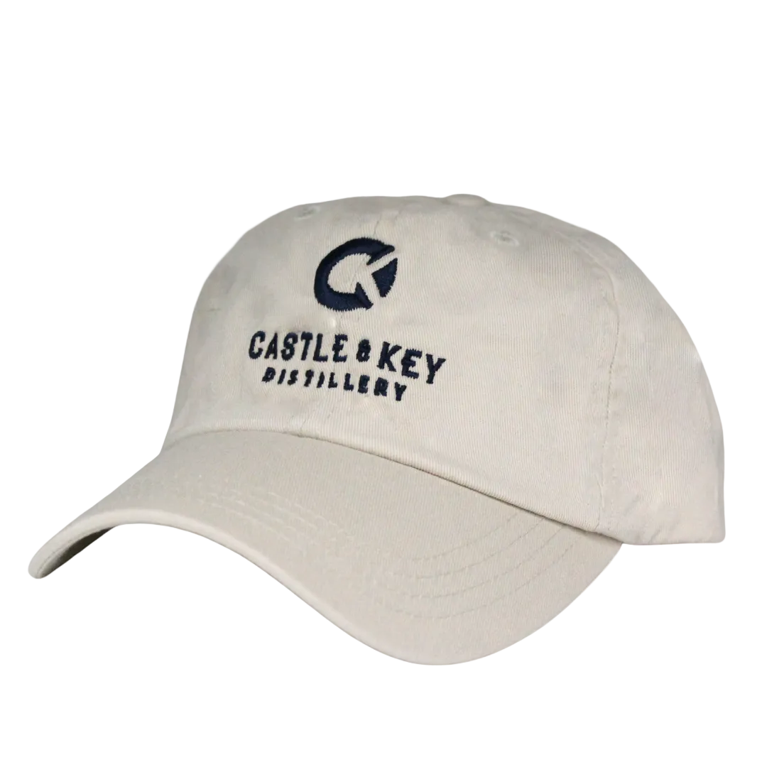 Castle & Key Logo Twill Hat - Stone