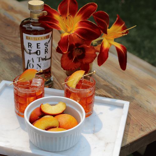 Watermelon Peach Whiskey Sour