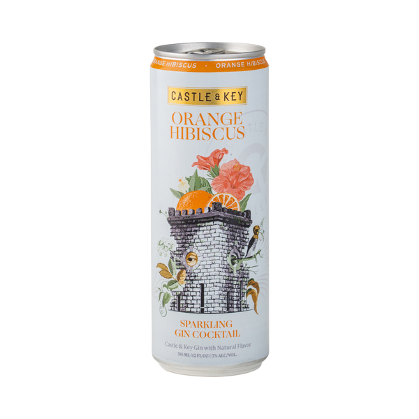 Orange Hibiscus Sparkling Gin Cocktail can